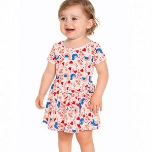 Dot Dot Smile Heart Bird Flapper Dress
